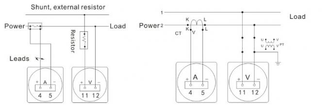 Power Control Analog Panel Ammeter , 90 Degree Analog Ac Ammeter With 4-20ma Output