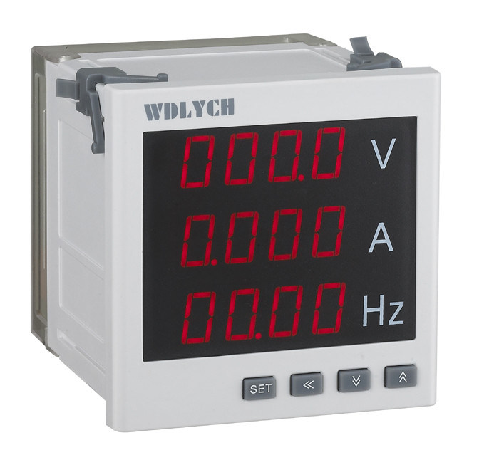 White Digital Multifunction Meter Current Voltage Frequency One Channel