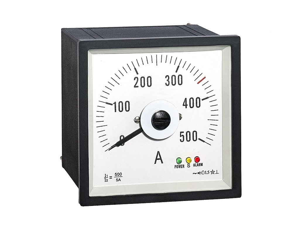 Wide Angle Analog Panel Ammeter 96*96mm , Analog Ac Amp Panel Meters Wtih Rectifer Ct500/5a